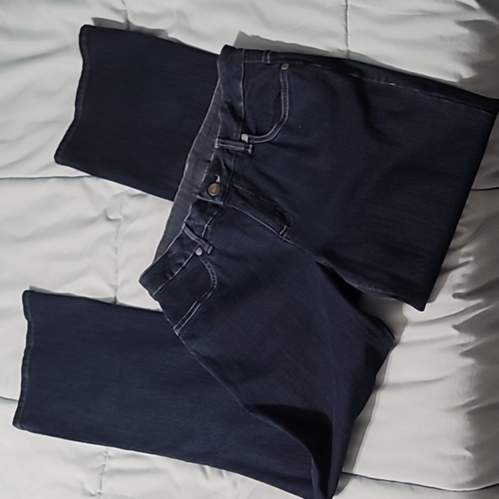 Kim Rogers Petite Dark Blue Denim Bootcut Jeans Women's 6P Excellent/ NWOT‎ Cond